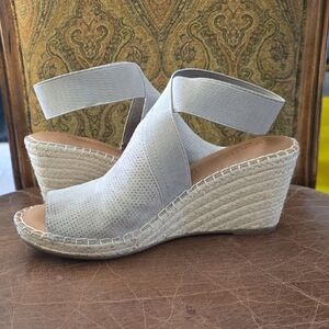 Gentle Souls Cream Espadrille Wedges